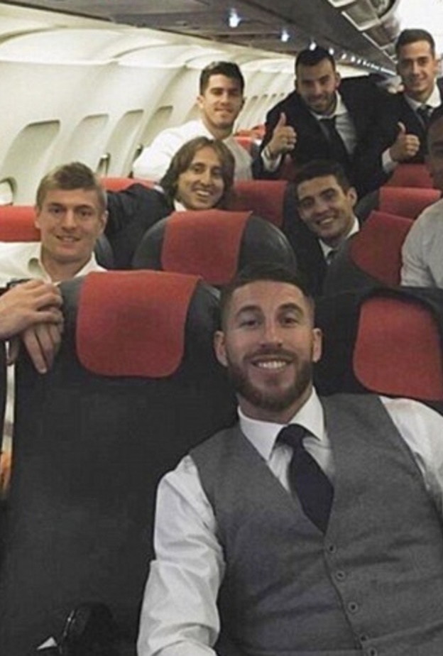 كريستيانو وسيرجو مع فريق ريال مدريد