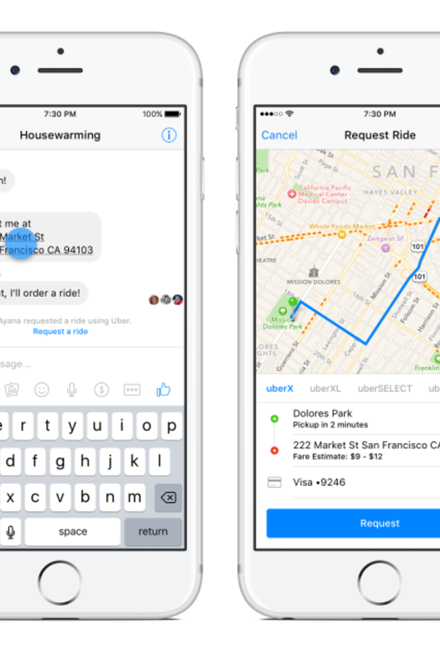 اطلبي سيارة أجرة عبر تطبيق ماسنجر..