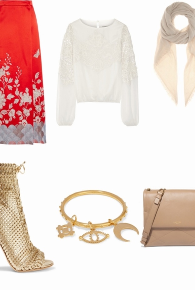 أسلوب راق باللون الأحمر الحيوي