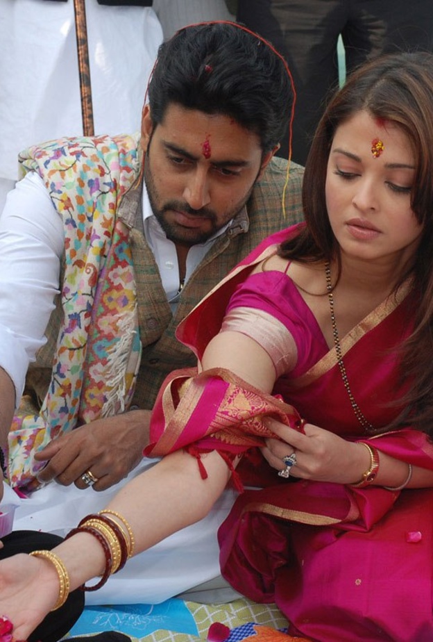 الزوجين أبهيشيك باتشان وآيشواريا