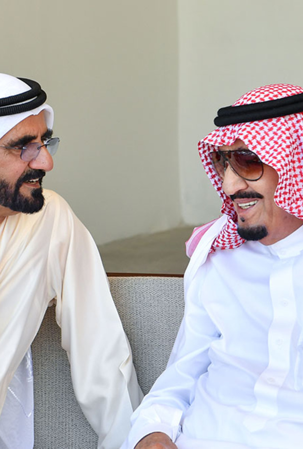 محمد بن راشد يهنئ خادم الحرمين الشريفين باليوم الوطني الـ 89 للمملكة