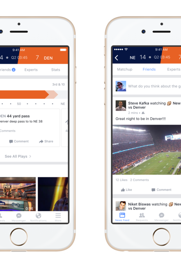 خدمة Facebook Sports تجمع عشاق الرياضة