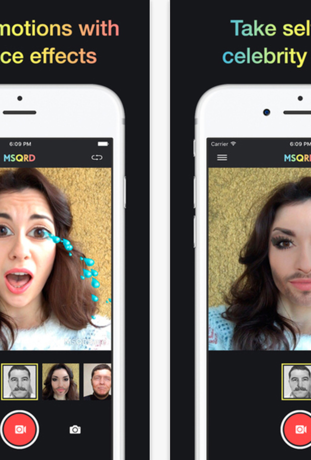 تطبيق MSQRD يقدم صور ومقاطع السيلفي بطريقة ظريفة