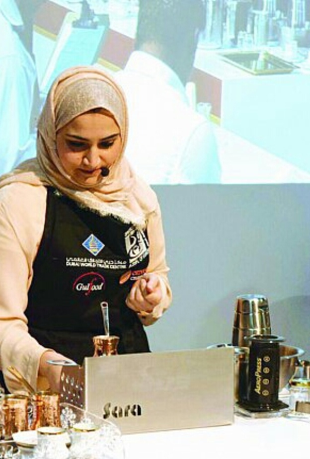 سارة العلي اثناء المشاركة في المسابقة