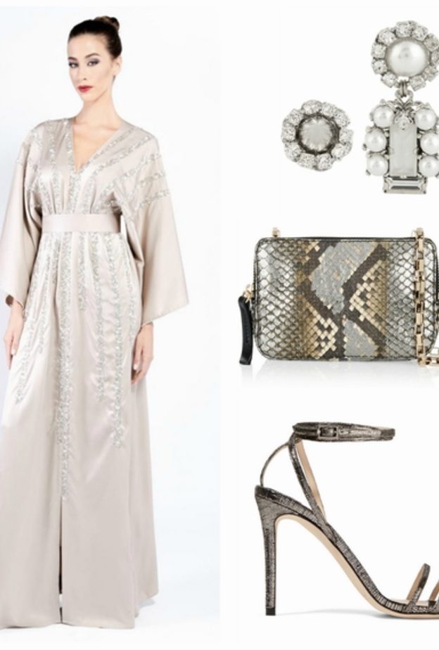 اطلالة راقية بلمسات انيقة بقفطان عبير السويدي