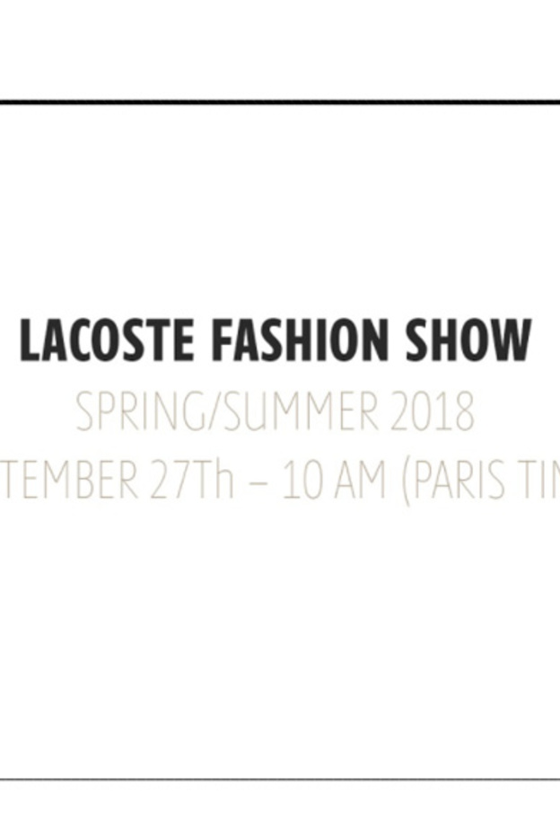 بث مباشر لعرض أزياء Lacoste لربيع صيف 2018