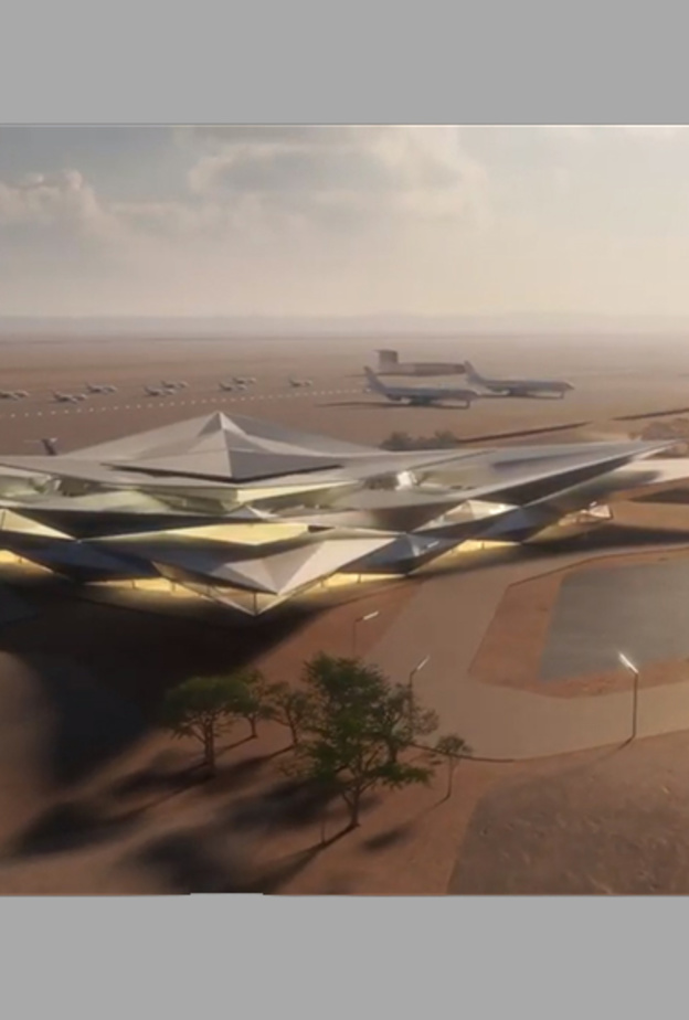 مطار "أمالا" الدولي الجديد في السعودية تصميم مستوحى من السراب الصحراوي