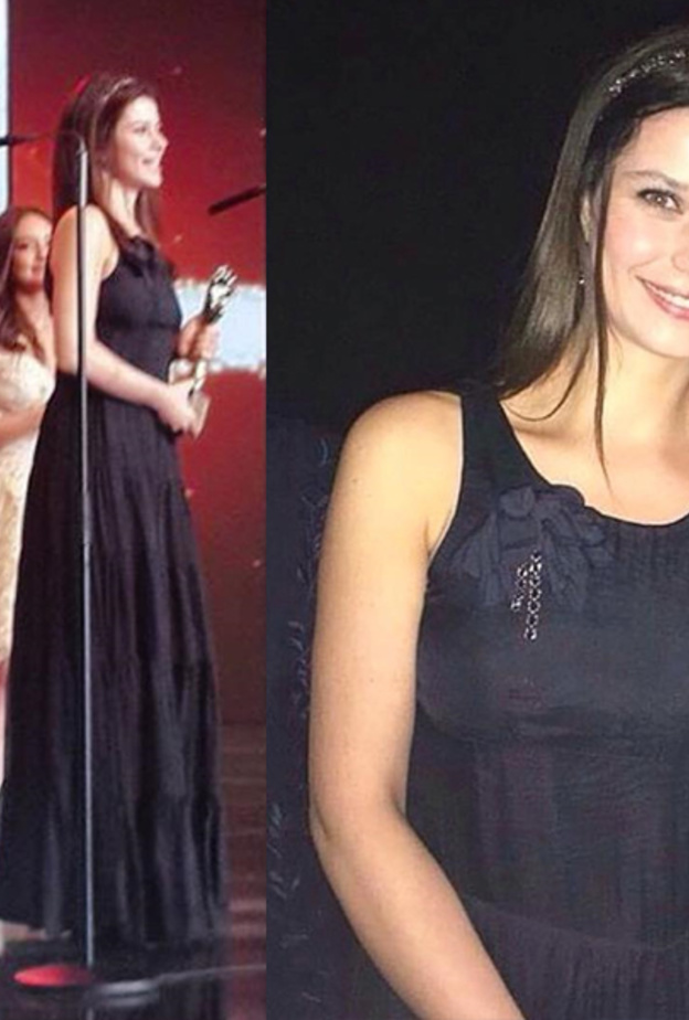 بيرين سات بفستان اسود