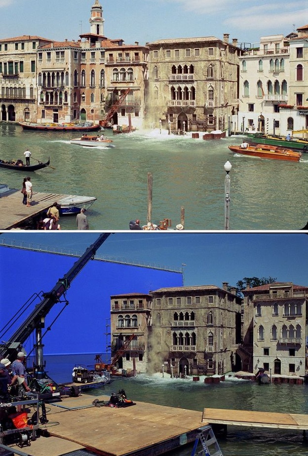 مشهد غرق القصر في البندقية