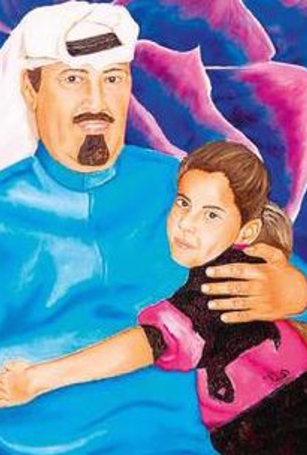 من لوحات الأميرة هيفاء لوالدها 