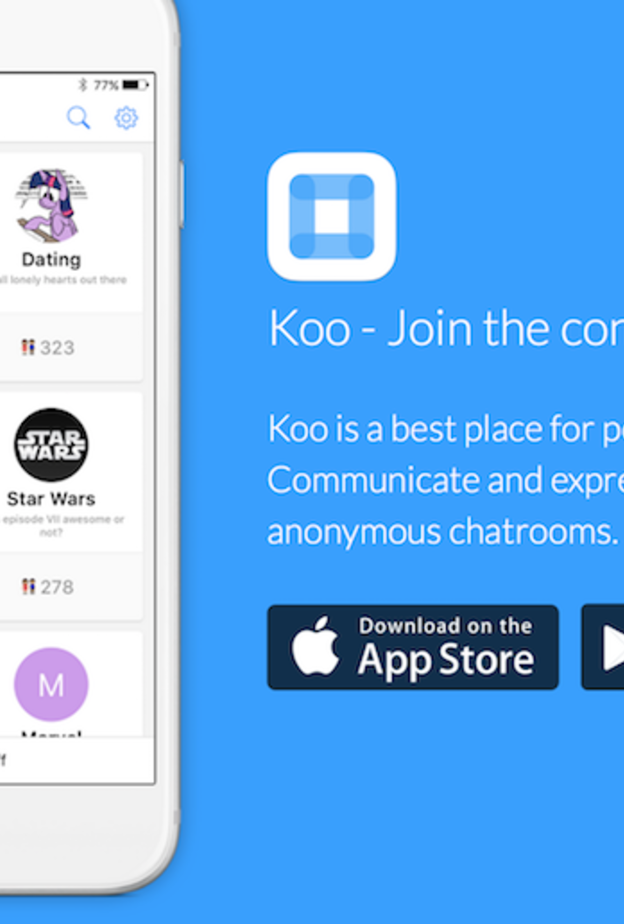 يتيح تطبيق Koo امكانية الدردشة مع الاخرين دون الكشف عن اسمك