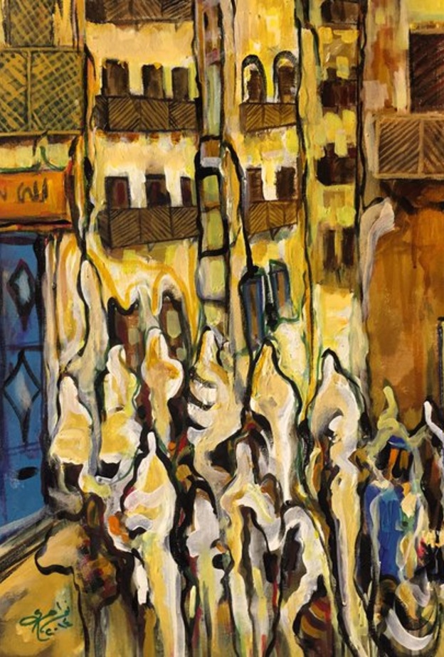 لوحه للفنان عبدالله نواوي