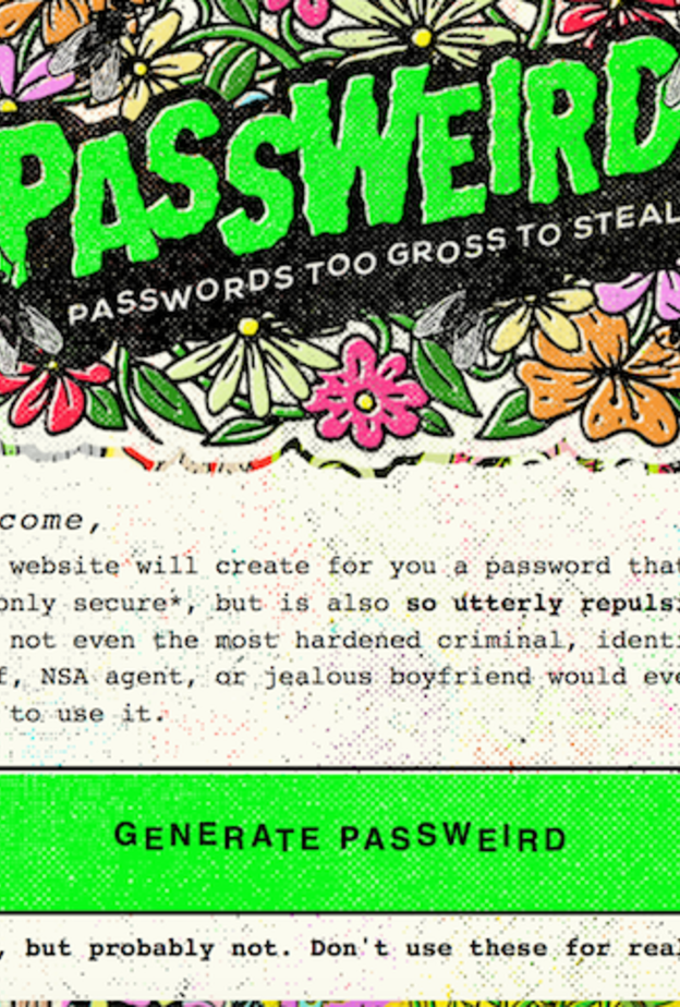 قومي بإنشاء كلمات مرور معقدة مع موقع Passweird