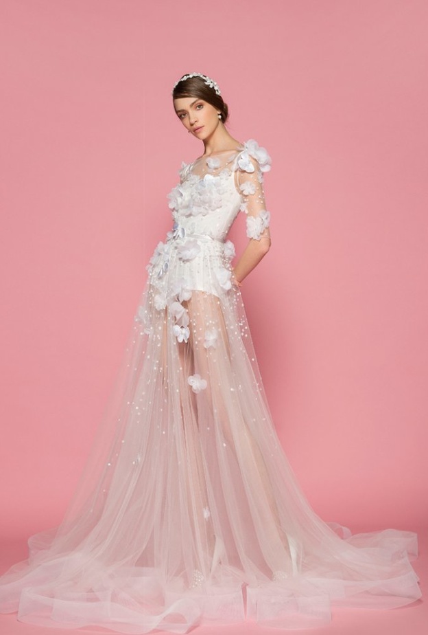 فستان عرس قصير من نعيم خان