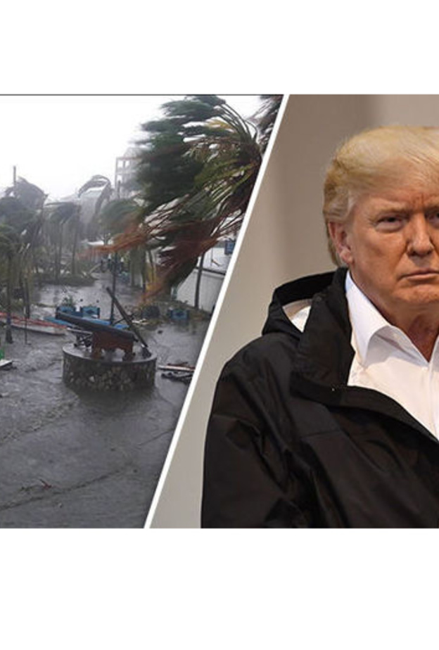 دونالد ترامب علق على اعصار ايرما