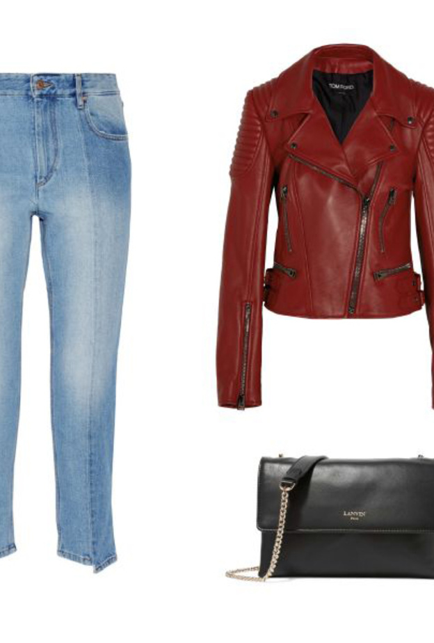 اطلالة في جاكيت الجلد تجمع بين العصرية والأناقة