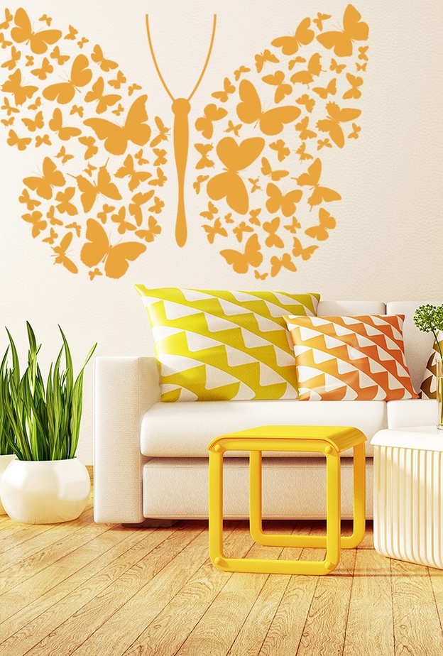 لوحة جدارية تحاكي الطبيعة في ديكور غرفة الطعام