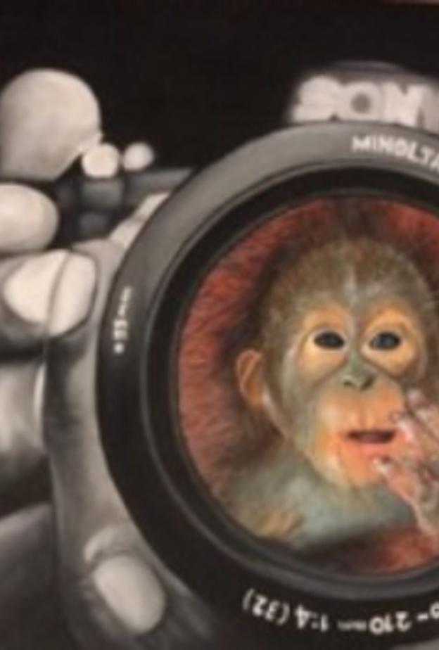 احدى اللوحات الزيتية من الفنانة شهد بصراوي