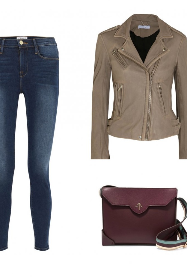 اطلالة جذابة وعصرية بجاكيت الجلد والحذاء العالي الساق بدرجات الأخضر