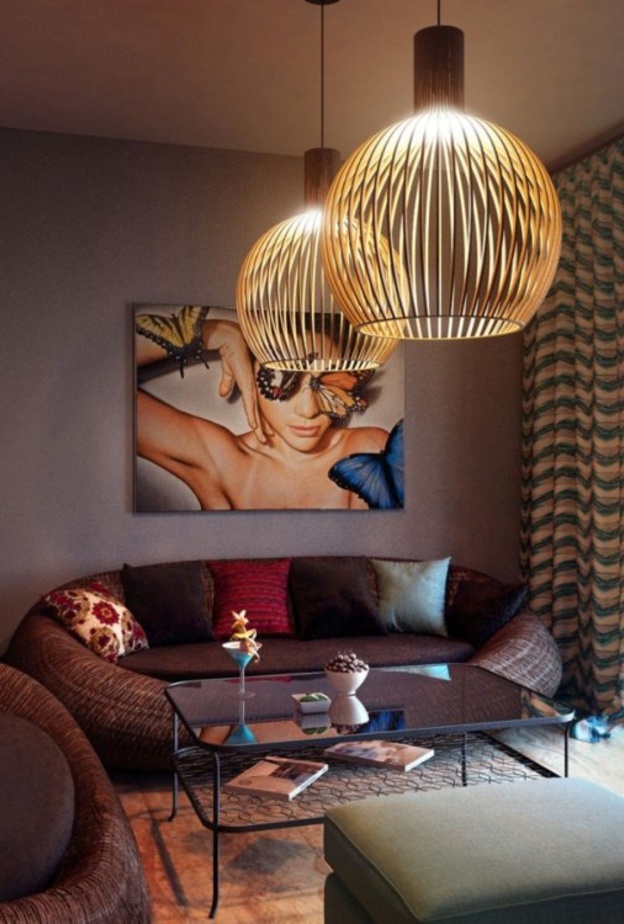 غرف جلوس مناسبة لفصل الخريف 