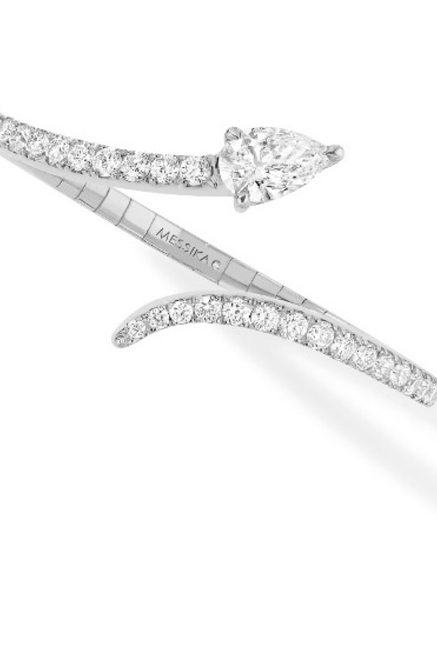 خاتم ميسيكا من الذهب الأبيض والماس