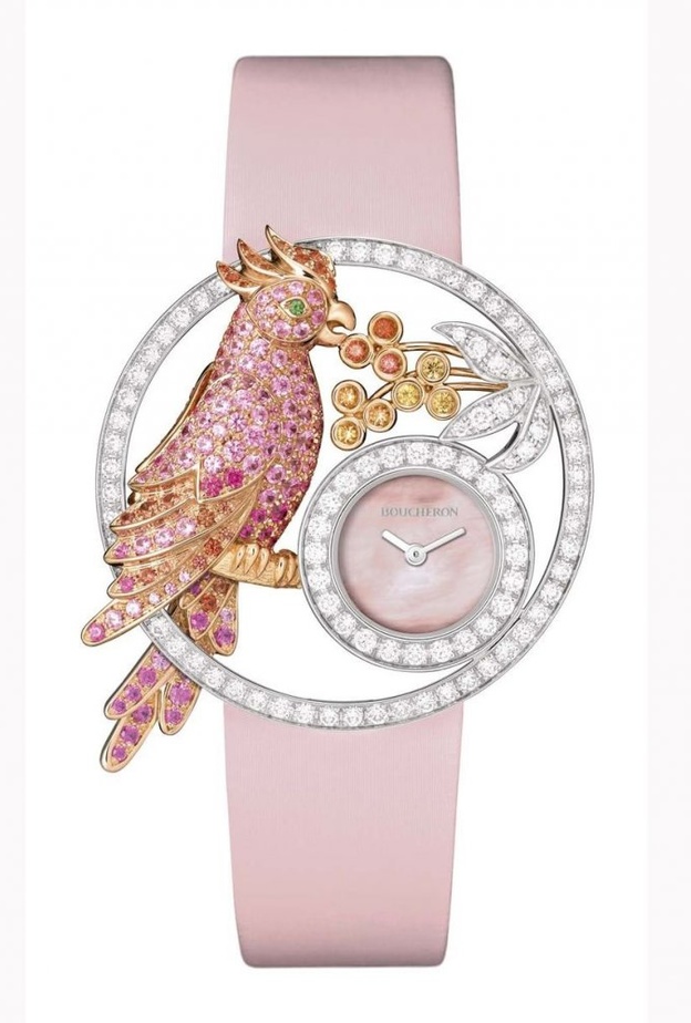 ساعة لويس فيتون من الذهب الأبيض والماس