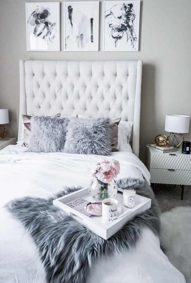 ديكور رائع لمطبخ باللون الأبيض