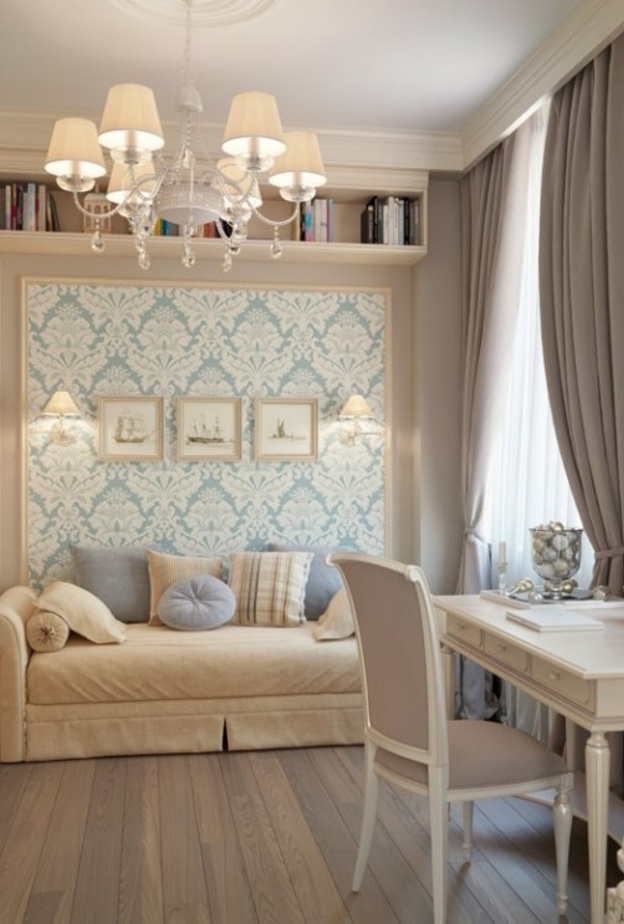 ستائر عصرية بيضاء