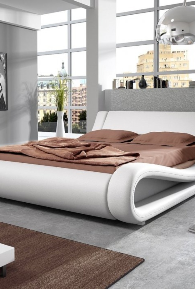 تصميم سرير بأناقة اللون الرمادي