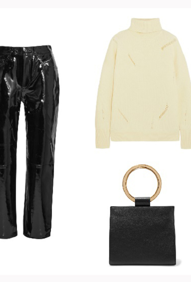 اطلالة مميزة بالبنطلون الجلدي تجمع بين الأناقة والعصرية