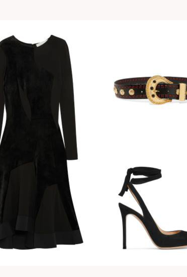 اطلالة نهارية كاجوال بأسلوب شبابي بالفستان الأسود القصير