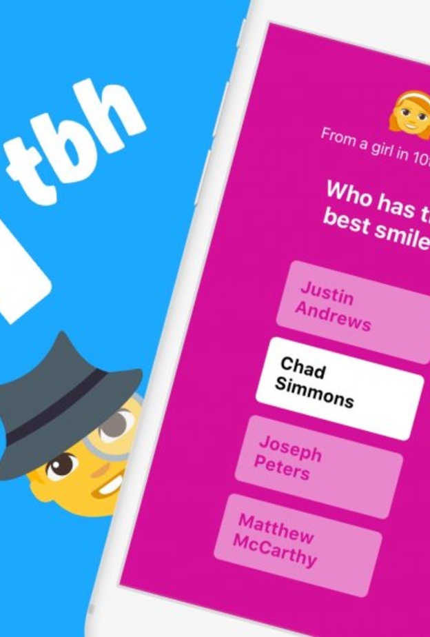 يتيح تطبيق tbh تبادل الاطراءات و المجاملات مع الأصدقاء مع إخفاء الهوية