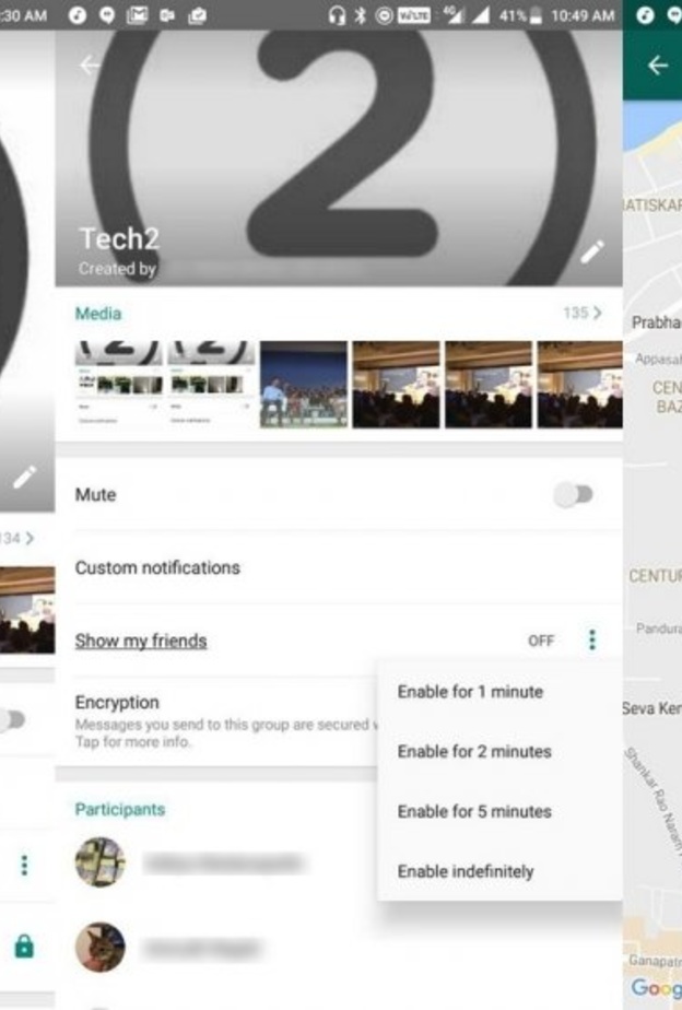 يمكن من خلال ميزة Live Locations مراقبة و تتبع موقع المستخدم بكل خطوة يتحرك بها.