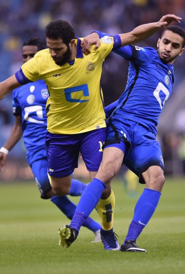 من تدريبات النصر قبل المباراة