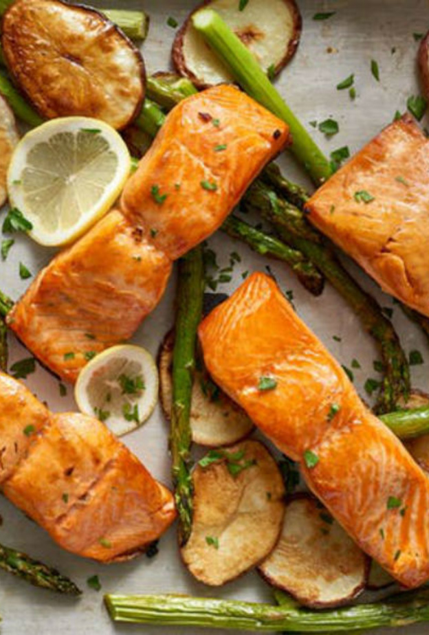 فيليه السمك مع جبن البارميزان