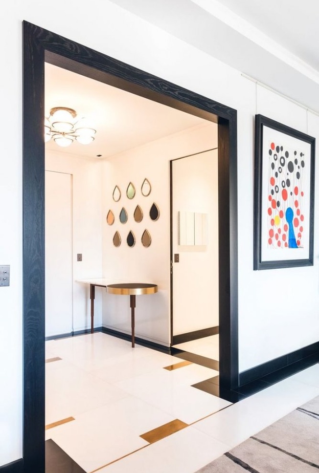 اللون الأزرق الباستيل في ديكور مدخل المنزل