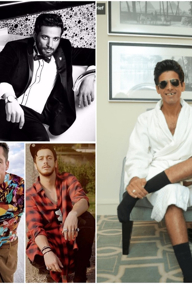 نجوم رجال ظهروا في جلسات تصوير غريبة