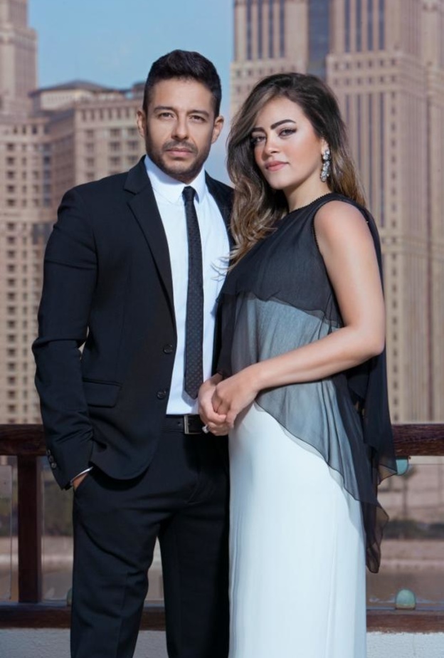 محمد حماقي وزوجته