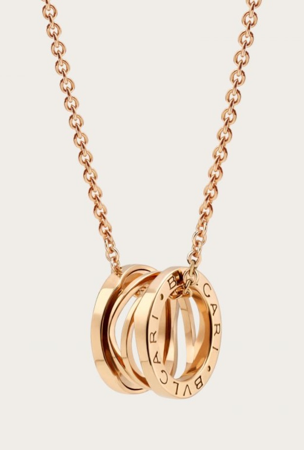 سلسال كارتييه من الذهب الوردي والماس والمالاكيت