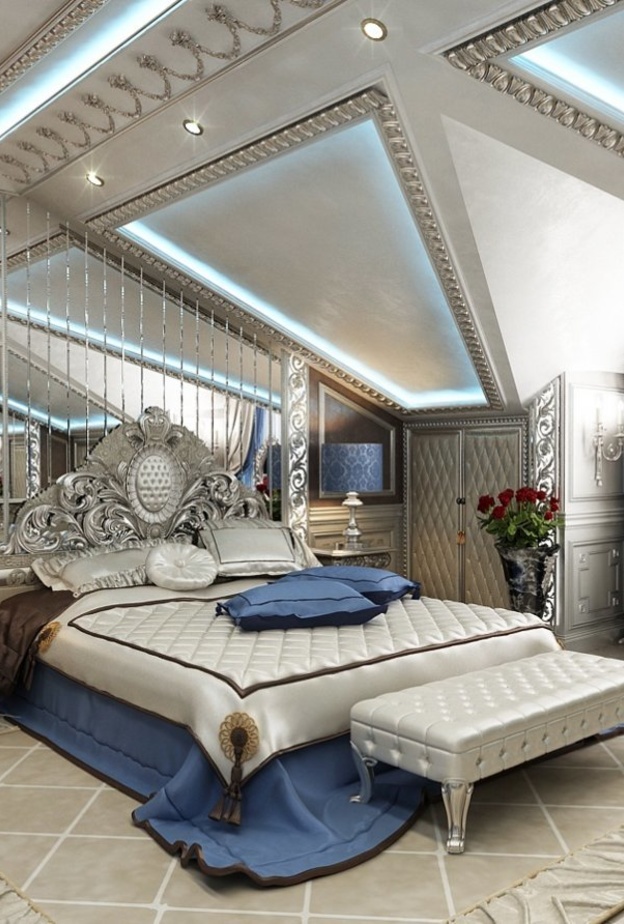 اللون الفضي من الالوان الجديدة في عالم دهان غرف النوم.