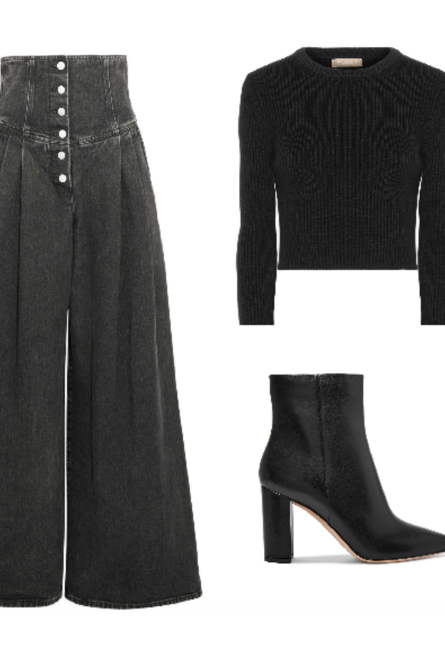 اطلالة نهارية كاجوال راقية وشبابية بالجينز الرمادي