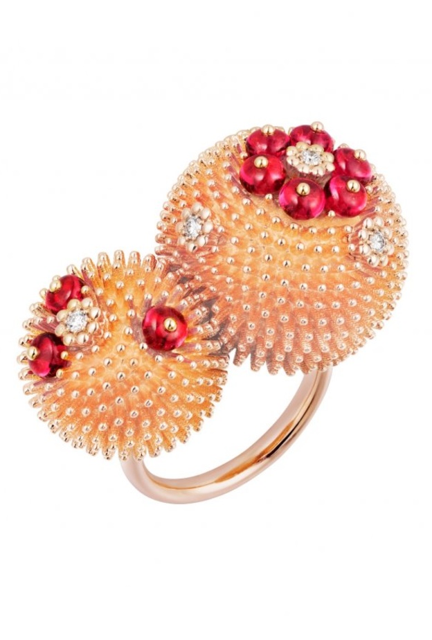 خاتم ديفيد موريس من الماس والياقوت