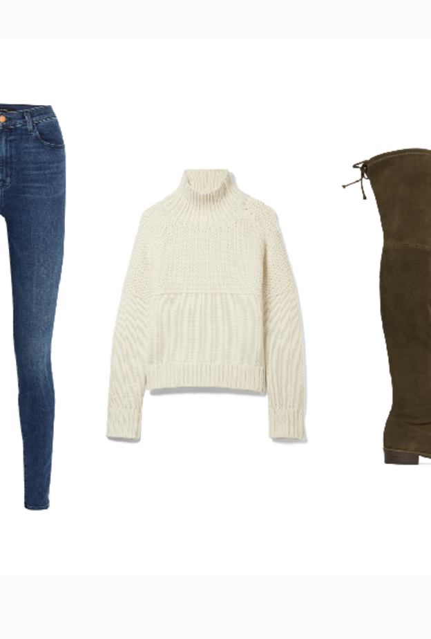 اطلالة شبابية في بنطلون الجينز مع الجزمة العالية