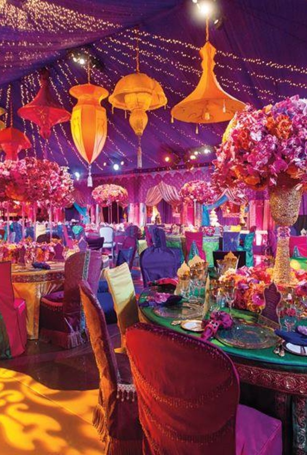 زينة الورود في حفلات زفاف الف ليلة وليلة