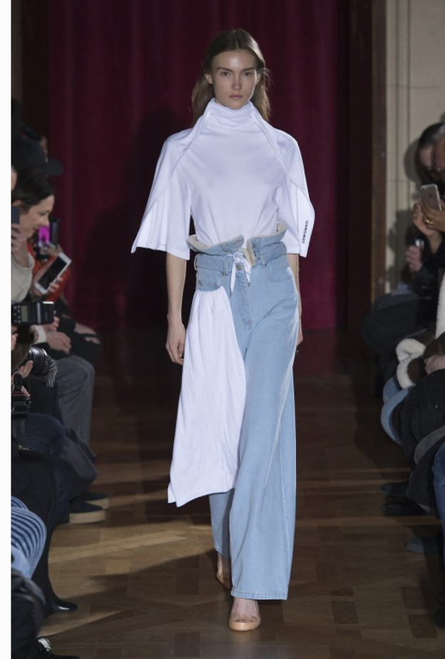 بنطلون الخصر العالي للبنات باللون الاحمر من ‏Agnes B