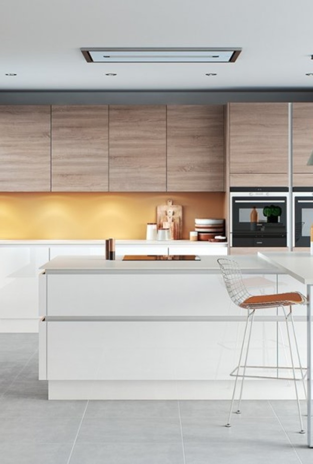 الدمج بين تصاميم المطابخ الخشبية العصرية والكلاسيكية