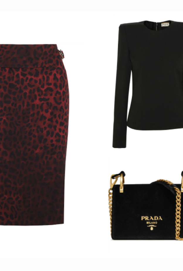 اطلالة مسائية في التنورة الميدي مع التوب القصيرة