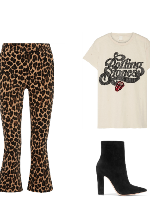 اطلالة نهارية كاجوال وشبابية بنقشة الفهد