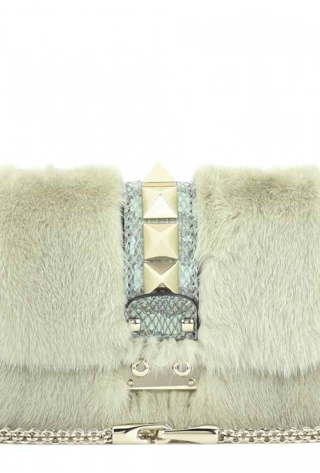 Marni حقيبة يد من الفرو الملون من