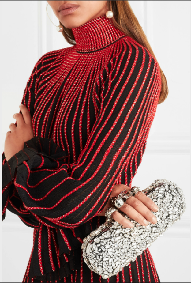 Alexander McQueen حقيبة يد من الكريستال من